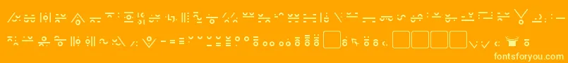 GiediMaximal Font – Yellow Fonts on Orange Background