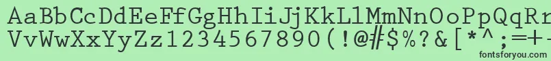 フォントPrestigetwoBold – 緑の背景に黒い文字