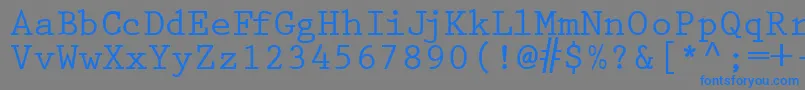 PrestigetwoBold Font – Blue Fonts on Gray Background