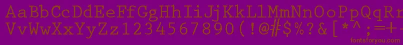 PrestigetwoBold Font – Brown Fonts on Purple Background