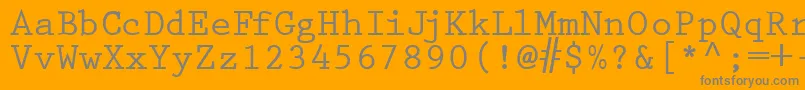 フォントPrestigetwoBold – オレンジの背景に灰色の文字