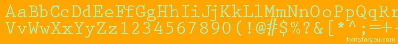 PrestigetwoBold Font – Green Fonts on Orange Background