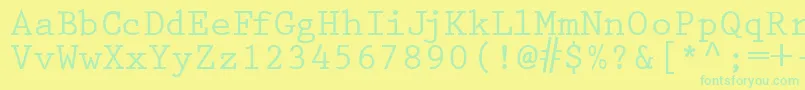 PrestigetwoBold Font – Green Fonts on Yellow Background