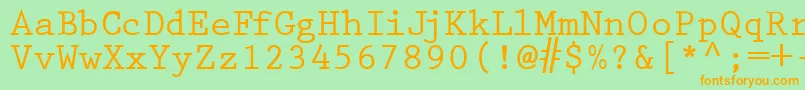 PrestigetwoBold Font – Orange Fonts on Green Background