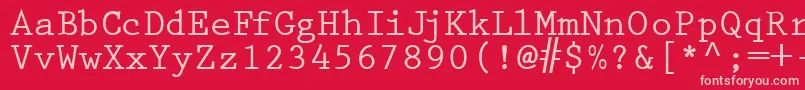 PrestigetwoBold Font – Pink Fonts on Red Background