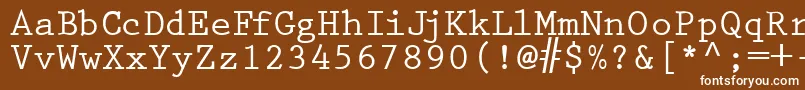 フォントPrestigetwoBold – 茶色の背景に白い文字