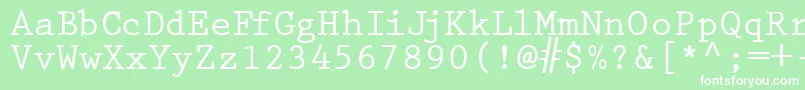 フォントPrestigetwoBold – 緑の背景に白い文字