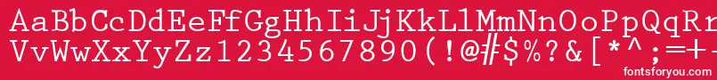 フォントPrestigetwoBold – 赤い背景に白い文字