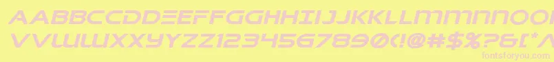 Singaporeslingexpandital Font – Pink Fonts on Yellow Background