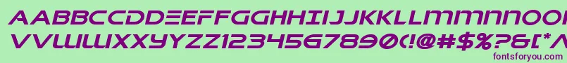 Singaporeslingexpandital Font – Purple Fonts on Green Background