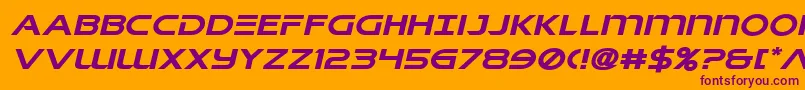 Singaporeslingexpandital Font – Purple Fonts on Orange Background