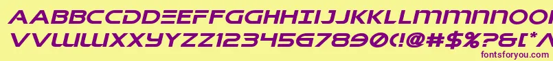 Singaporeslingexpandital Font – Purple Fonts on Yellow Background