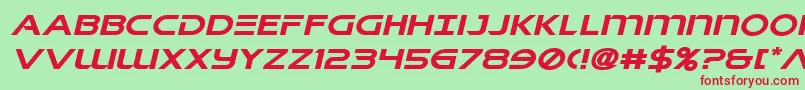 Singaporeslingexpandital Font – Red Fonts on Green Background