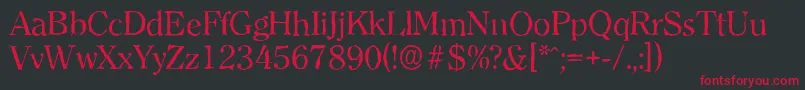 ClearfaceantiqueRegular Font – Red Fonts on Black Background