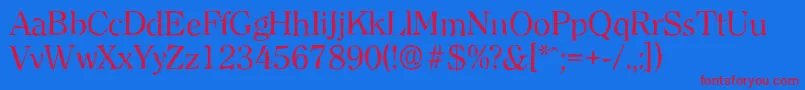 ClearfaceantiqueRegular Font – Red Fonts on Blue Background