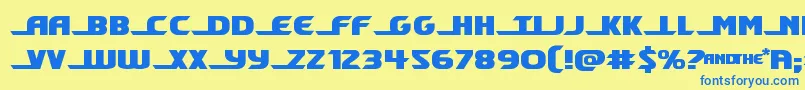 Shiningheraldexpand Font – Blue Fonts on Yellow Background