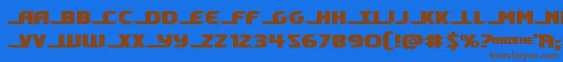 Shiningheraldexpand Font – Brown Fonts on Blue Background