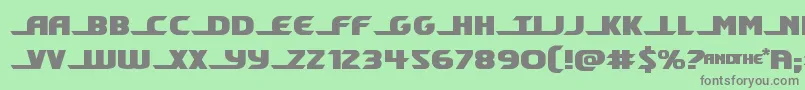 フォントShiningheraldexpand – 緑の背景に灰色の文字