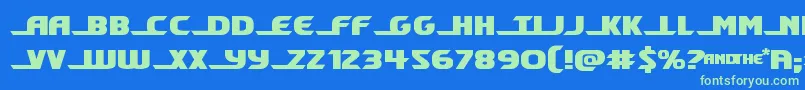 Shiningheraldexpand Font – Green Fonts on Blue Background