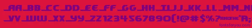 Shiningheraldexpand-Schriftart – Violette Schriften auf rotem Hintergrund