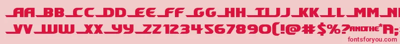 フォントShiningheraldexpand – ピンクの背景に赤い文字