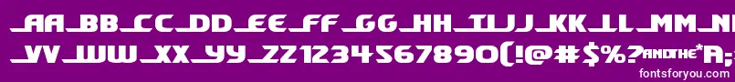 フォントShiningheraldexpand – 紫の背景に白い文字