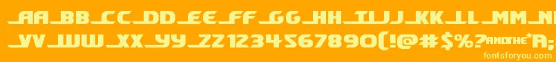 Shiningheraldexpand-fontti – keltaiset fontit oranssilla taustalla