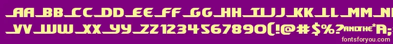 Shiningheraldexpand Font – Yellow Fonts on Purple Background