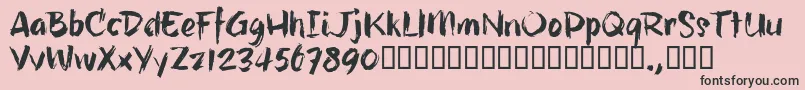 HillbellyTrial Font – Black Fonts on Pink Background