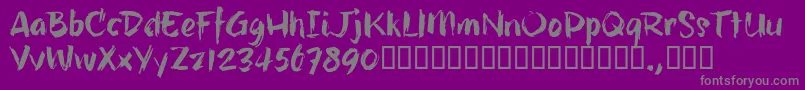 Czcionka HillbellyTrial – szare czcionki na fioletowym tle