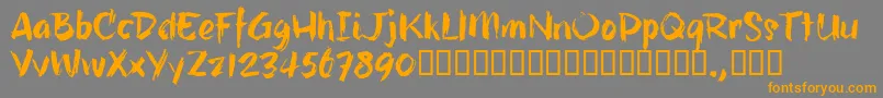 HillbellyTrial Font – Orange Fonts on Gray Background