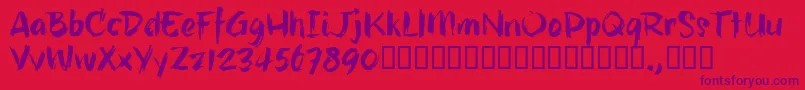 HillbellyTrial Font – Purple Fonts on Red Background