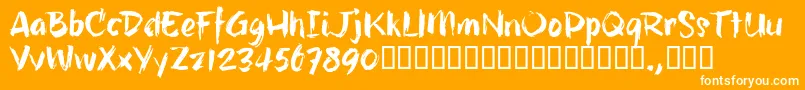 HillbellyTrial Font – White Fonts on Orange Background