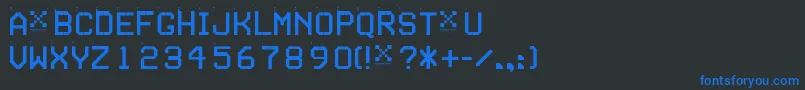 Seriesa ffy Font – Blue Fonts on Black Background