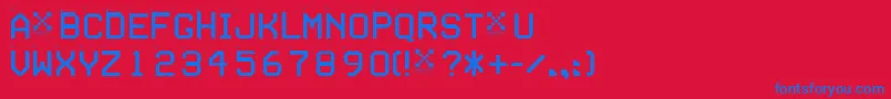 Шрифт Seriesa ffy – синие шрифты на красном фоне