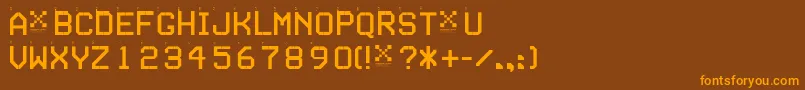 Seriesa ffy Font – Orange Fonts on Brown Background