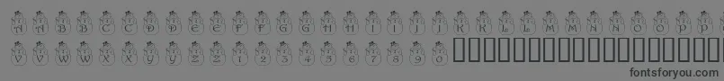 PfSnowman2 Font – Black Fonts on Gray Background