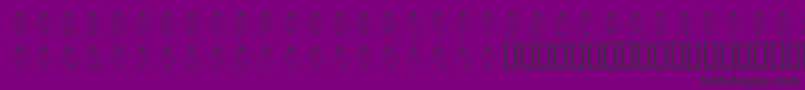 PfSnowman2 Font – Black Fonts on Purple Background