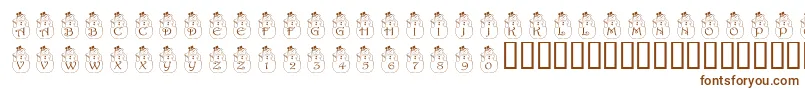 PfSnowman2 Font – Brown Fonts on White Background