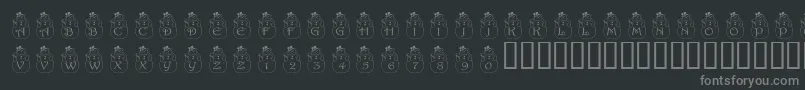 PfSnowman2 Font – Gray Fonts on Black Background