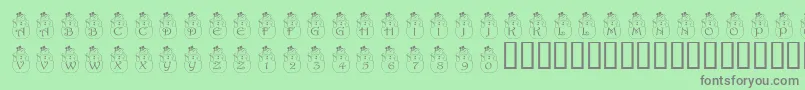 PfSnowman2 Font – Gray Fonts on Green Background