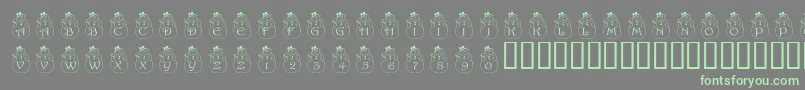 Шрифт PfSnowman2 – зелёные шрифты на сером фоне