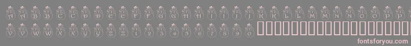 Police PfSnowman2 – polices roses sur fond gris