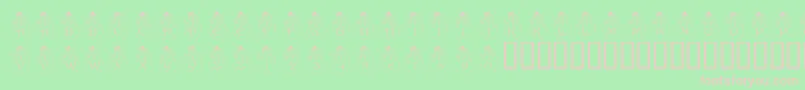 PfSnowman2 Font – Pink Fonts on Green Background