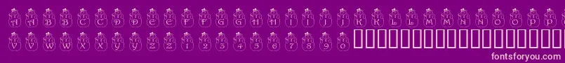 Police PfSnowman2 – polices roses sur fond violet