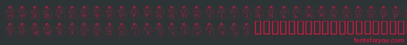 PfSnowman2 Font – Red Fonts on Black Background