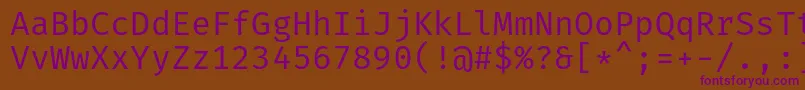 Шрифт FiramonoRegular – фиолетовые шрифты на коричневом фоне