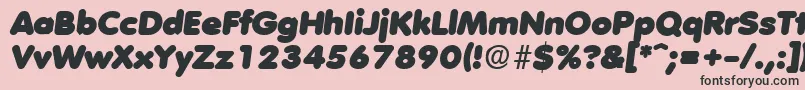 VolkswagenHeavyita Font – Black Fonts on Pink Background