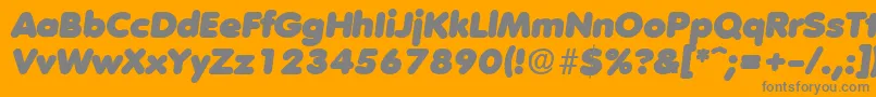 VolkswagenHeavyita Font – Gray Fonts on Orange Background