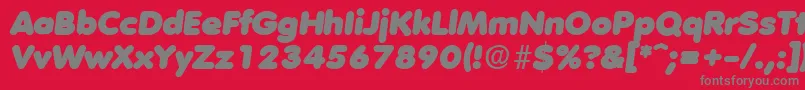 VolkswagenHeavyita Font – Gray Fonts on Red Background